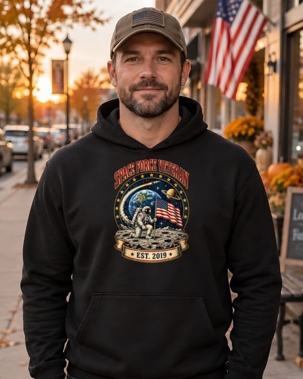 Space Force Veteran Moon Landing Hoodie