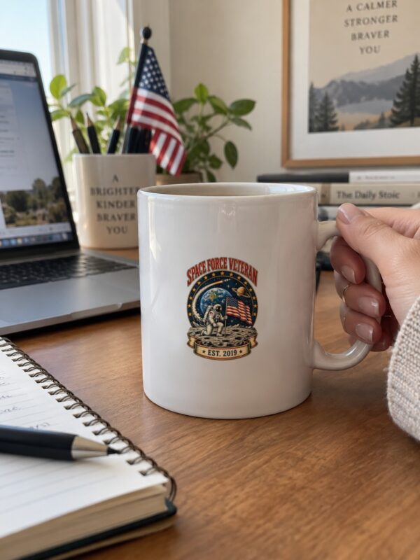 Space Force Veteran Moon Landing Mug