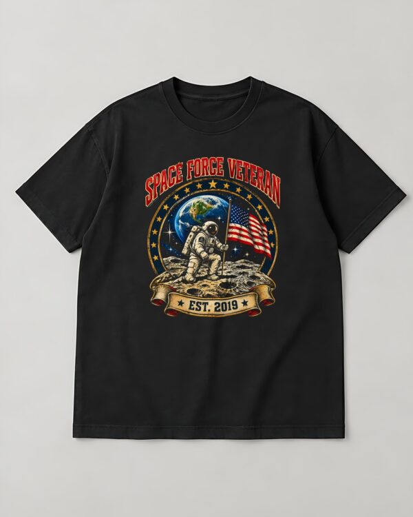 Space Force Veteran Moon Landing Tee
