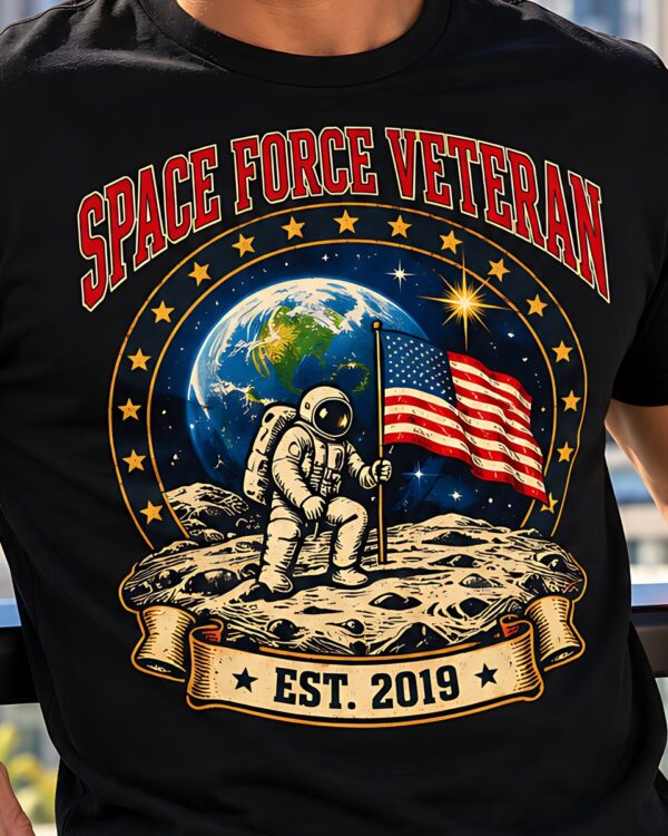 Space Force Veteran Moon Landing Tee