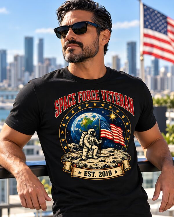 Space Force Veteran Moon Landing Tee