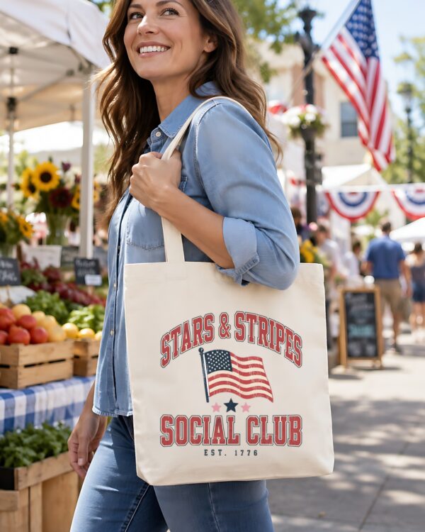 Stars & Stripes Social Club Tote Bag