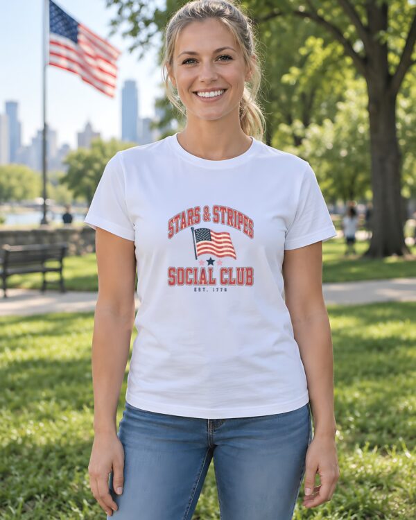 Stars & Stripes Social Club Women's Fitted Tee