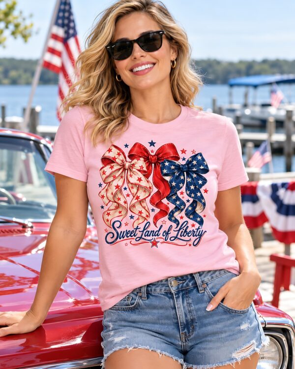 Sweet Land of Liberty Coquette Bows Tee