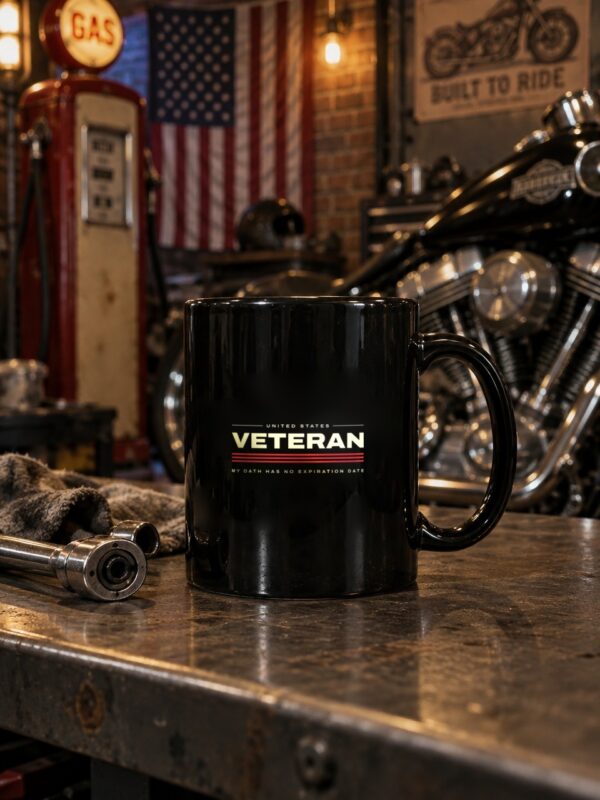 Veteran My Oath Has No Expiration Date Black Mug