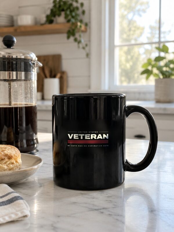 Veteran My Oath Has No Expiration Date Black Mug