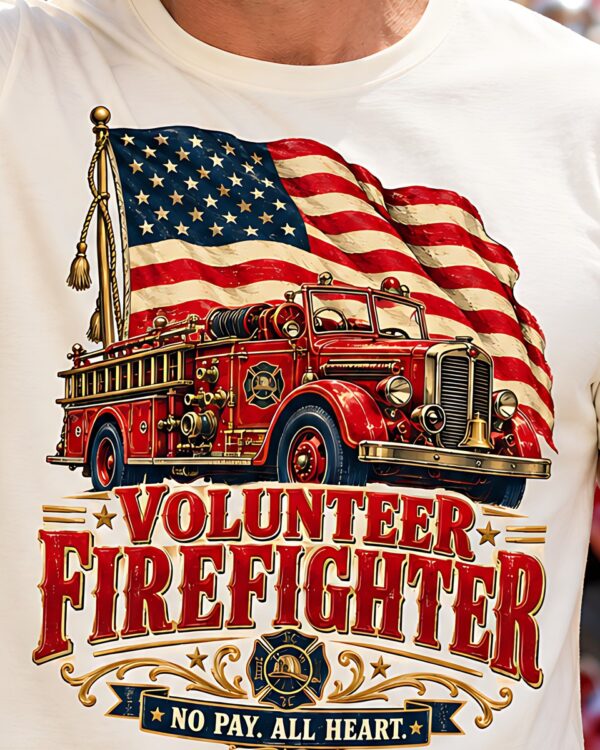 Volunteer Firefighter No Pay All Heart Tee