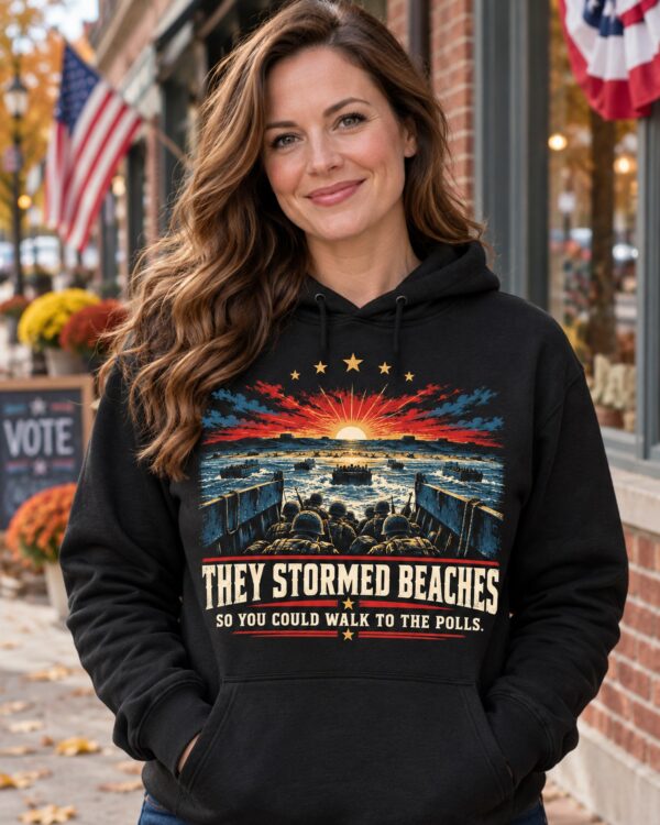 They Stormed Beaches Women's Hoodie