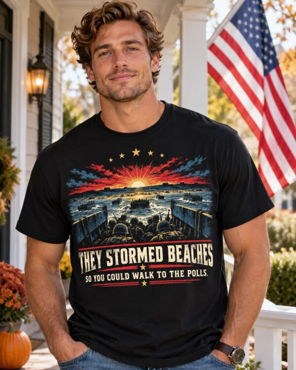 They Stormed Beaches Men's Tee