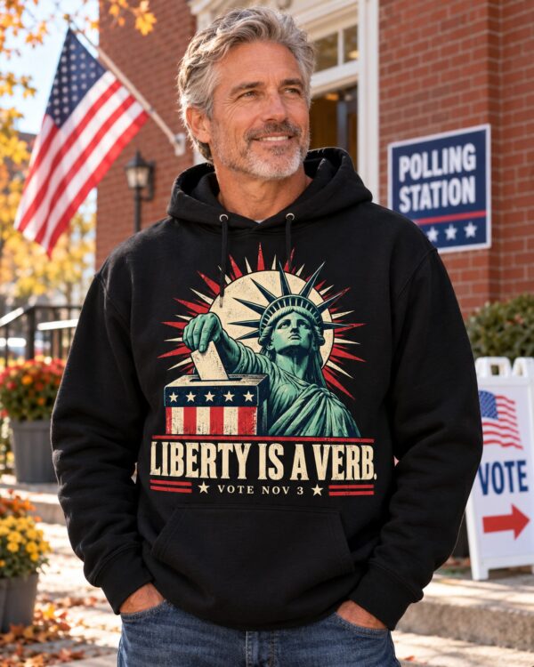 Liberty Is a Verb Men's Hoodie