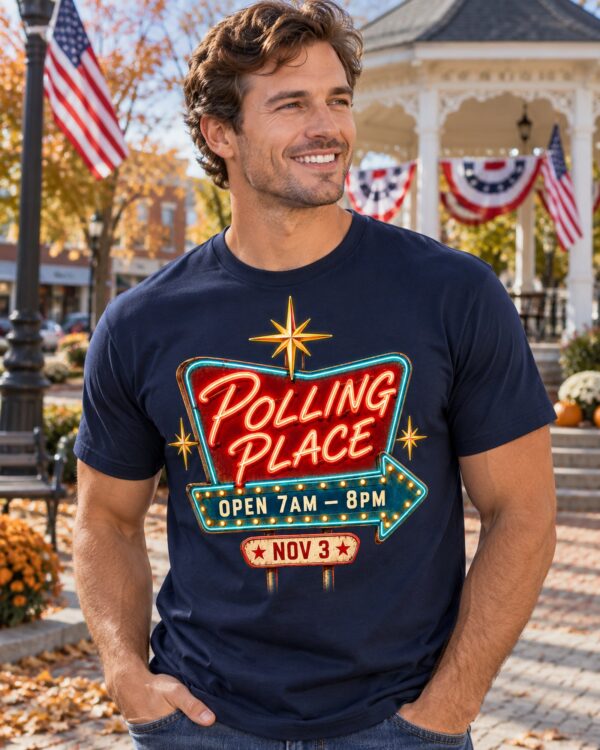Polling Place Neon Men's Tee