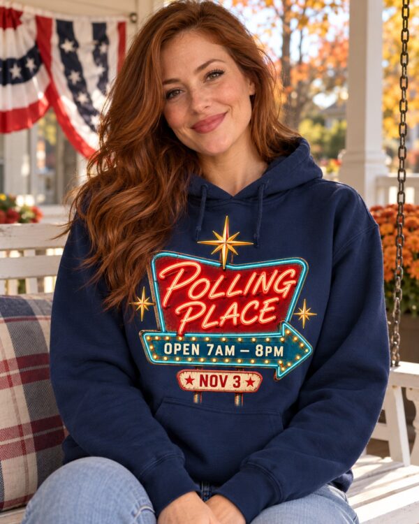 Polling Place Neon Women's Hoodie
