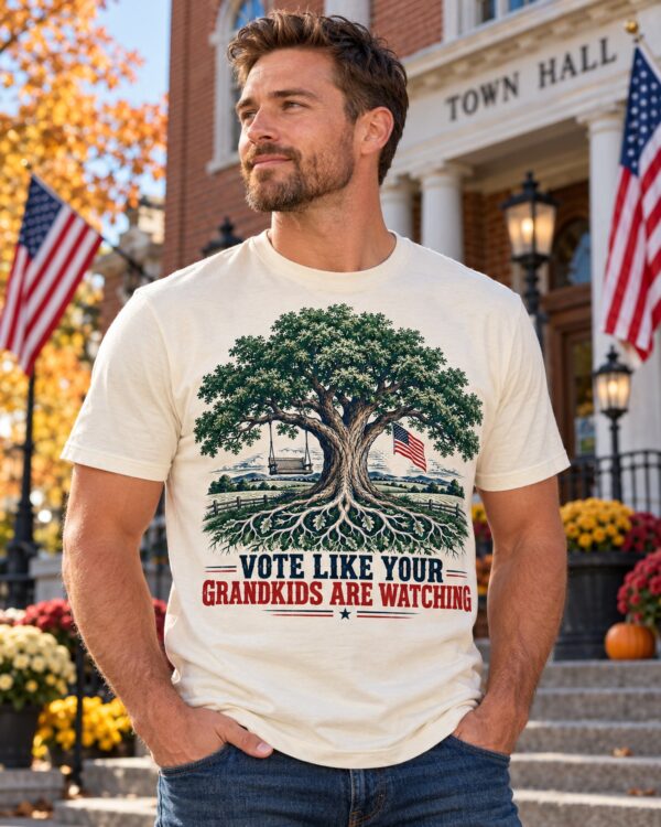 Vote Like Your Grandkids Are Watching Men's Tee